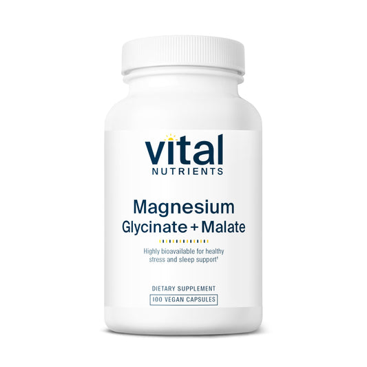 VITAL NUTRIENTS - MAGNESIUM (GLYC./MALATE) 120MG 100'S